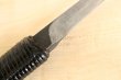 Photo6: Shokei Funaki hangetsu white 2 steel Lacquer wisteria string cord handle Tanto Fixed Blade Knife 85mm (6)