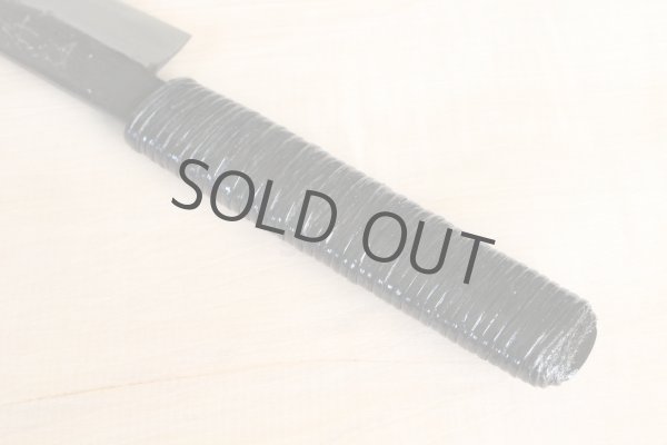 Photo6: Shokei Funaki white 2 steel Lacquer wisteria string cord handle Sashimi Sujihiki knife 180mm (6)