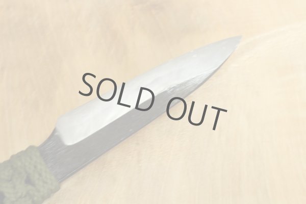Photo4: Shokei Funaki Tsukamaki Kurouchi white 2 steel Tanto Fixed Blade Knife 78mm (4)