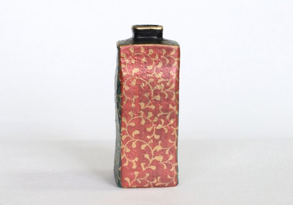 Photo7: Kutani porcelain Karakusa gold Japanese bud vase H11cm (7)