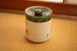 Photo7: Mino Japanese tea ceremony pottery water jar Mizusashi Oribe Gto (7)