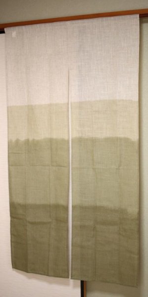 Photo1: Noren Japanese Curtain Doorway NM SD gradation dark green 85 x 150 cm (1)