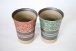 Photo2: Kutani porcelain Japanese Bar Mugs M3 Kin-karakusa gold green red set of 2 (2)