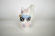 Photo7: Maneki Neko Japanese Lucky Cat Kutani Porcelain flower pink-purple H14cm (7)