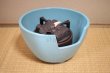 Photo1: Electric charcoal Japanese tea ceremony blue seiji pottery benibachiburo (1)