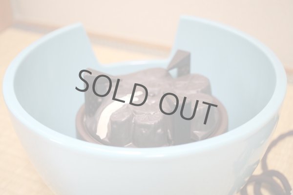 Photo3: Electric charcoal Japanese tea ceremony blue seiji pottery benibachiburo (3)
