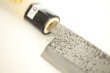 Photo9: Okeya Yasuki white-2 steel Japanese Wa Petty hammered Knife single edged (9)