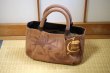 Photo13: Japanese dyeing Kakishibu persimmon tannin TOTE hand bag handmade wagara brown (13)