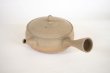 Photo10: Tokoname Japanese tea pot Gyokko pottery tea strainer flat shape yakishime 240ml (10)