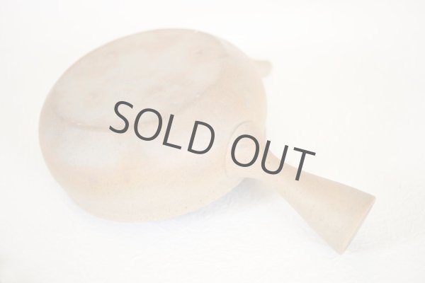 Photo7: Tokoname Japanese tea pot Gyokko pottery tea strainer flat shape yakishime 240ml (7)