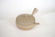 Photo5: Tokoname Japanese tea pot Gyokko pottery tea strainer flat shape yakishime 240ml (5)