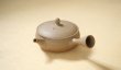 Photo3: Tokoname Japanese tea pot Gyokko pottery tea strainer flat shape yakishime 240ml (3)