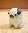 Photo3: pug dog Shigaraki pottery Japanese doll H6cm (3)