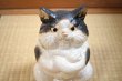 Photo5: Shigaraki Japanese pottery figurine Boss cat H 22.5 cm  (5)