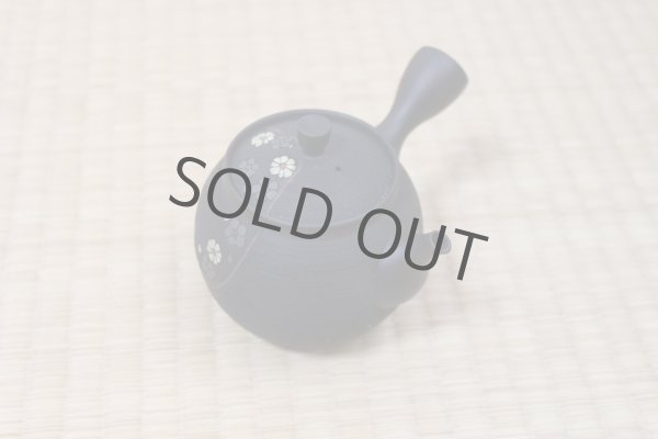 Photo8: Tokoname Japanese tea pot kyusu Komatsu ceramic tea strainer round flower 280ml (8)