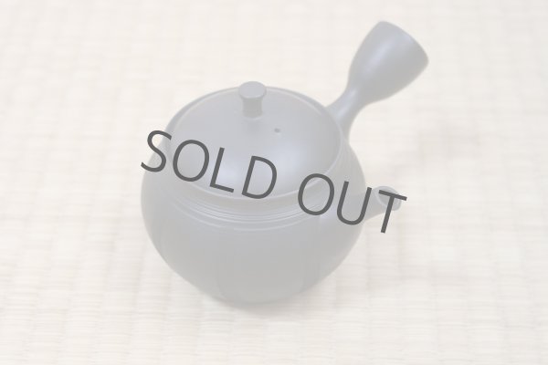 Photo6: Tokoname Japanese tea pot Hokuryu ceramic tea strainer nota black 270ml (6)