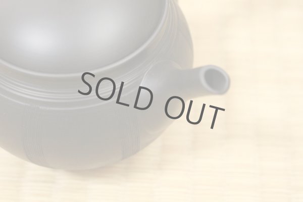 Photo7: Tokoname Japanese tea pot Hokuryu ceramic tea strainer nota black 270ml (7)