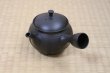 Photo2: Tokoname Japanese tea pot Hokuryu ceramic tea strainer nota black 270ml (2)