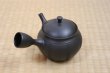 Photo3: Tokoname Japanese tea pot Hokuryu ceramic tea strainer nota black 270ml (3)