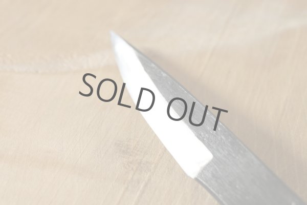 Photo2: Shokei blank blade Kurouchi white 2 steel Hanmaru Tanto Fixed Blade Knife 70mm (2)