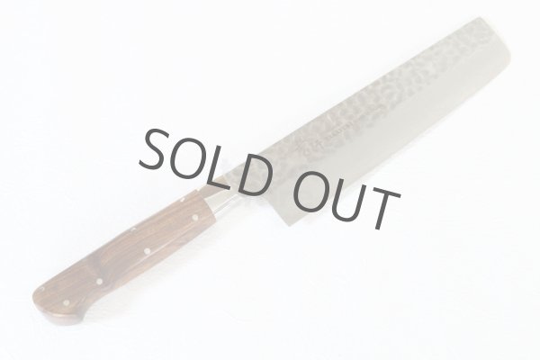Photo9: Sakai Takayuki Damascus 33 Layer Desert Ironwood Sugihara Handle Nakiri knife 160mm (9)
