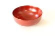 Photo2: Japanese Echizen Urushi lacquer matcha tea soup bowl hira jinoko shu red D130mm (2)