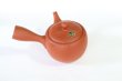 Photo1: Tokoname tea pot kyusu Jinsui Kiwami shudei red natsume 350ml (1)