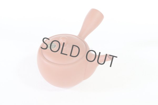 Photo9: Tokoname tea pot kyusu Jinsui Kiwami shudei red natsume 350ml (9)