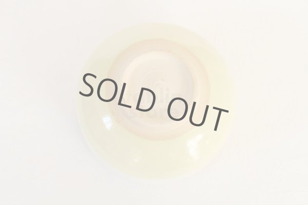 Photo8: Kiyomizu Kyoto porcelain Japanese matcha tea bowl chawan Rinzan light yellow  (8)