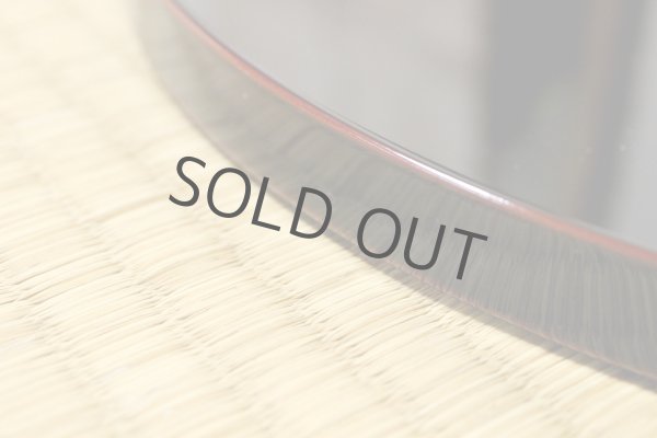 Photo5: Japanese Echizen Urushi lacquer Bon wooden tray round gold pine tamari D303mm (5)