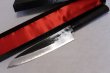 Photo6: Takayuki Iwai Aogami super blue steel Ibuki Kurouchi black finish Gyuto knife 210mm (6)