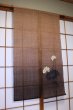 Photo7: Noren Mitsuru Japanese linen door curtain Kakishibu hasu lotus 88 x 150cm (7)