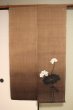 Photo2: Noren Mitsuru Japanese linen door curtain Kakishibu hasu lotus 88 x 150cm (2)