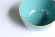 Photo2: Kiyomizu Japanese pottery tea ceremony bowl matcha chawan blue hyoretsu Junzo Okayama (2)
