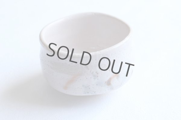 Photo5: Mino yaki ware Japanese tea bowl Sakura shino chawan Matcha Green Tea (5)