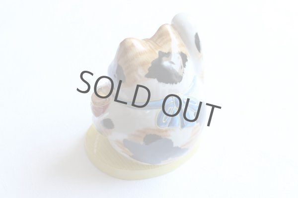 Photo8: Japanese Lucky Cat Kutani Porcelain Maneki Neko yonhachi oukoku H 14.5cm  (8)