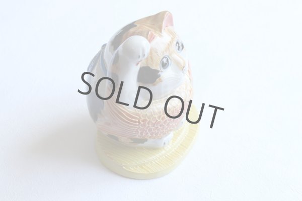 Photo7: Japanese Lucky Cat Kutani Porcelain Maneki Neko yonhachi oukoku H 14.5cm  (7)