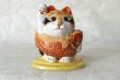 Photo3: Japanese Lucky Cat Kutani Porcelain Maneki Neko yonhachi oukoku H 14.5cm  (3)