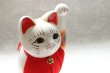 Photo5: Japanese Lucky Cat Tokoname ware YT Porcelain Maneki Neko slim white H25cm (5)