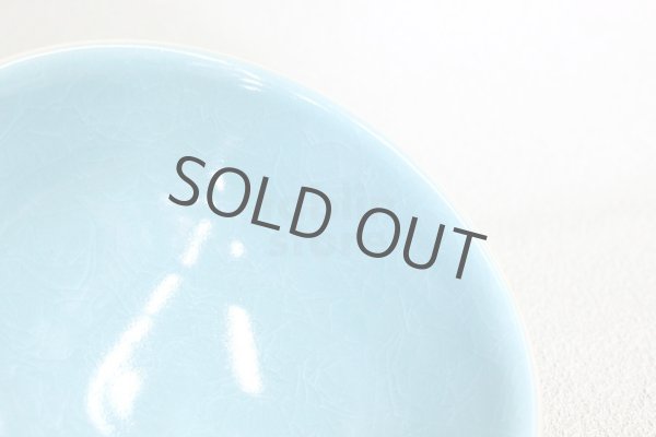 Photo3: Kiyomizu Japanese pottery tea ceremony bowl matcha chawan blue hira retsu Junzo (3)