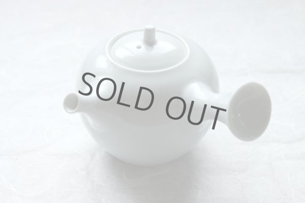 Photo4: Arita Porcelain Japanese tea pot white ceramic strainer hakuto 400ml (4)