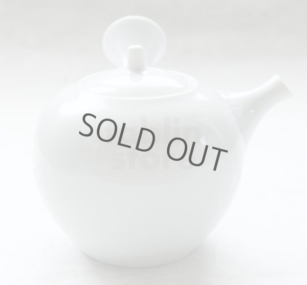 Photo2: Arita Porcelain Japanese tea pot white ceramic strainer hakuto 400ml (2)