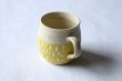 Photo9: Tokoname Japanese pottery Coffee Mug tea cup hand carved polka-dot Kenji 260ml (9)
