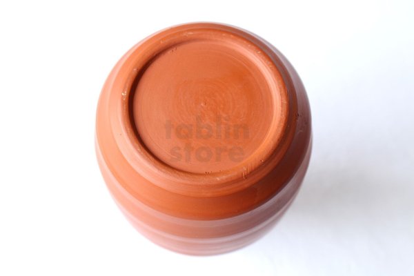 Photo4: Tokoname Japanese sake bottle and cup set YT Kenji red shudei 220ml (4)