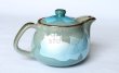 Photo10: Kutani porcelain Ginsai blue glaze Japanese tea pot (10)