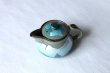 Photo11: Kutani porcelain Ginsai blue glaze Japanese tea pot (11)