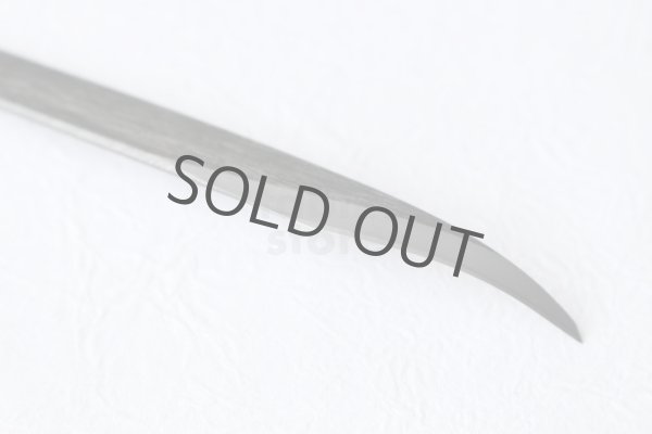 Photo5: Kiridashi Fruit Vegetable Carving knife Okeya Fujimaki thin Curved white 2 steel (5)