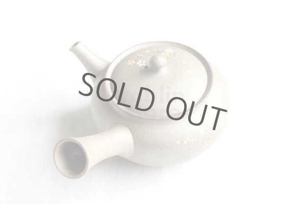 Photo11: Tokoname Japanese tea pot kyusu YT Yakishime butterfly sakura Seiho 300ml (11)