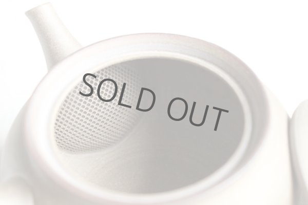 Photo7: Tokoname Japanese tea pot kyusu YT Yakishime butterfly sakura Seiho 300ml (7)