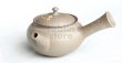 Photo2: Tokoname Japanese tea pot kyusu YT Yakishime butterfly sakura Seiho 300ml (2)